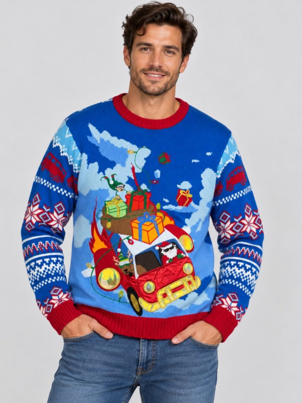 Spencer's Workshop XL Christmas Sweater Rick & Morty Ugly Xmas Graphic Black